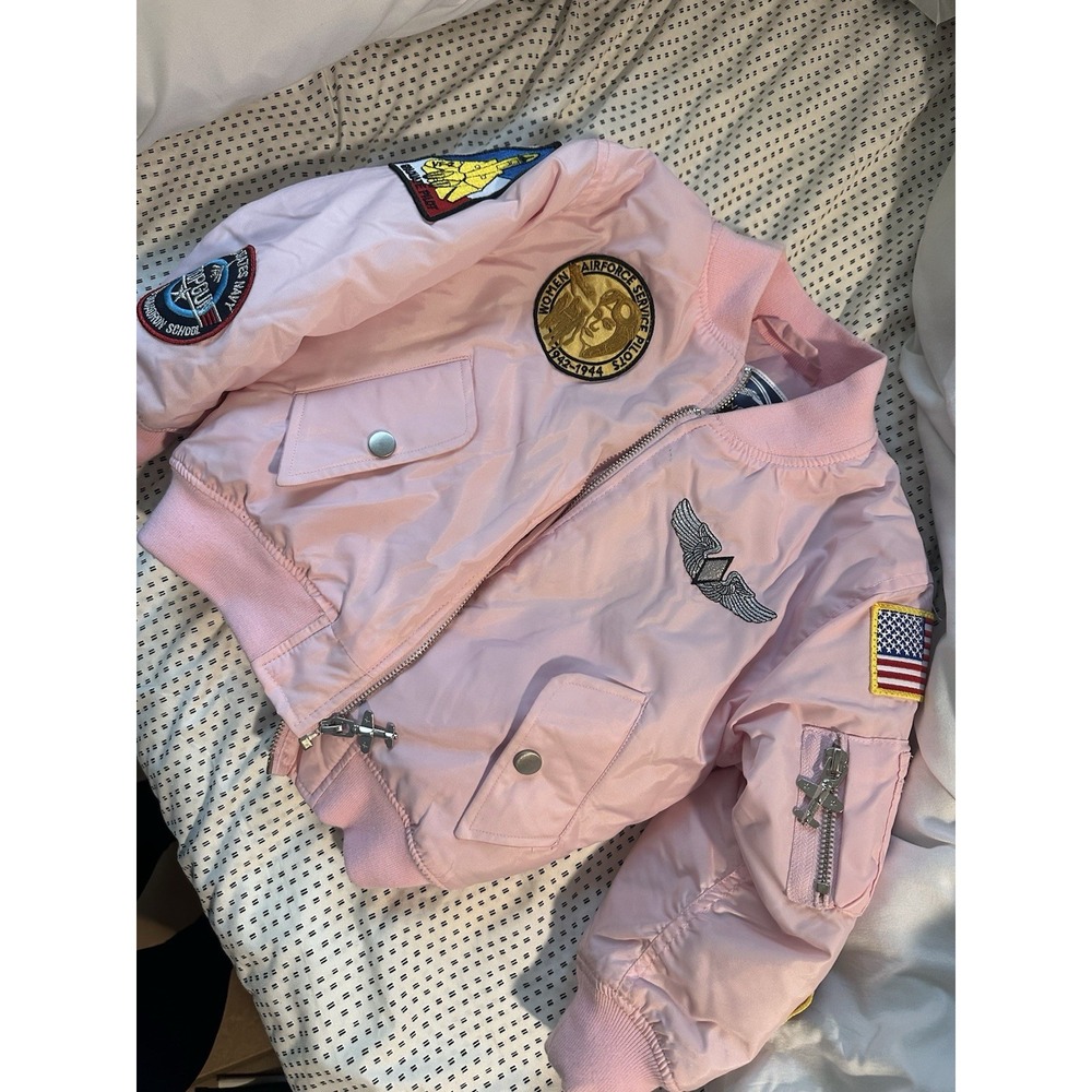 Us Air Force Little Girl Puffer Jacket Pink Size Small 4/5